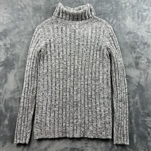 Sonoma Women's Gray Ribbed Turtleneck sweater Size Medium